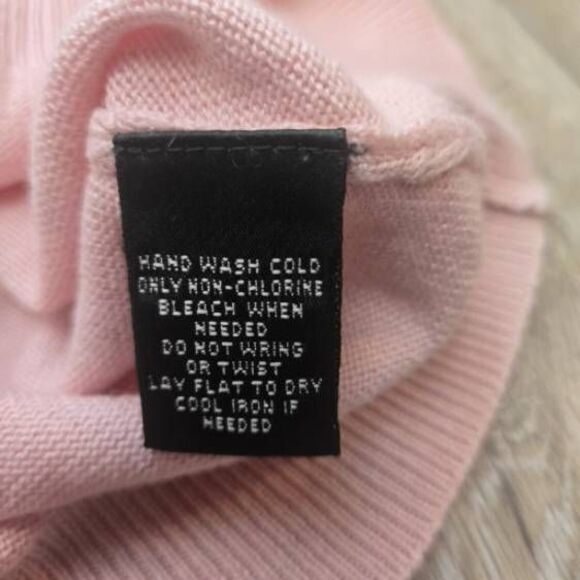 Nwt Lauren Ralph Lauren arctic nights winter rose  silk cashmere blend sweater M - Picture 9 of 11